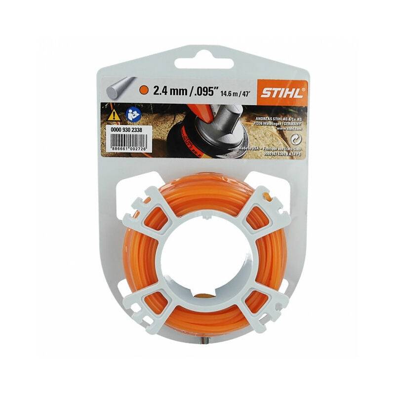 Bobine de fil coupe-bordure nylon blanc Ø2.4 mm L.14.6 m - Stihl - Image 1