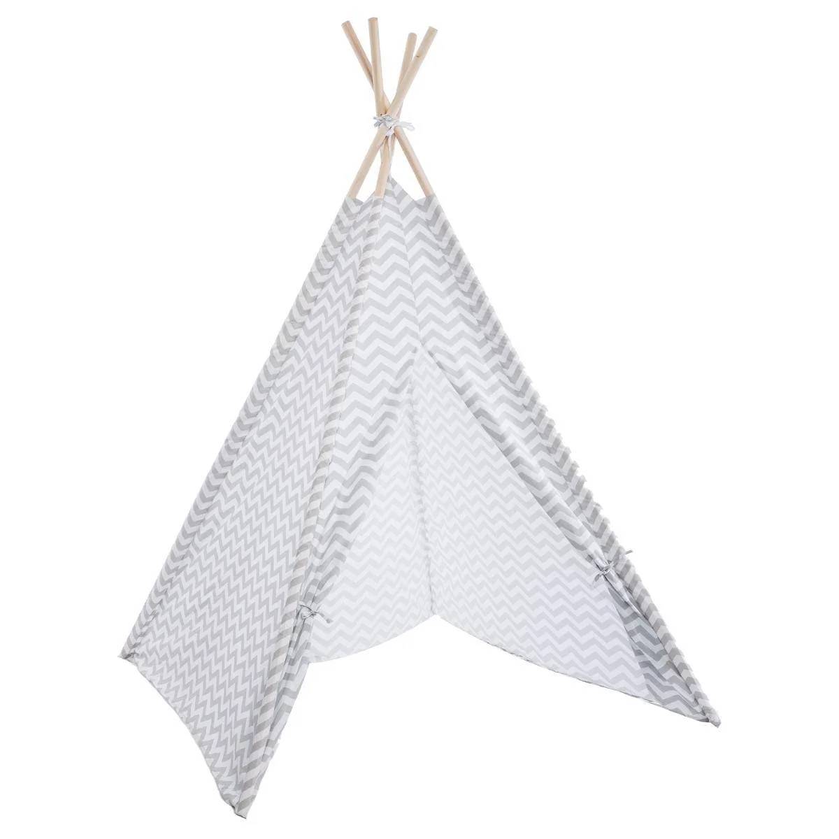 Tipi déco enfant polyester gris L 120 cm H 160 cm ATMOSPHERA - Image 1