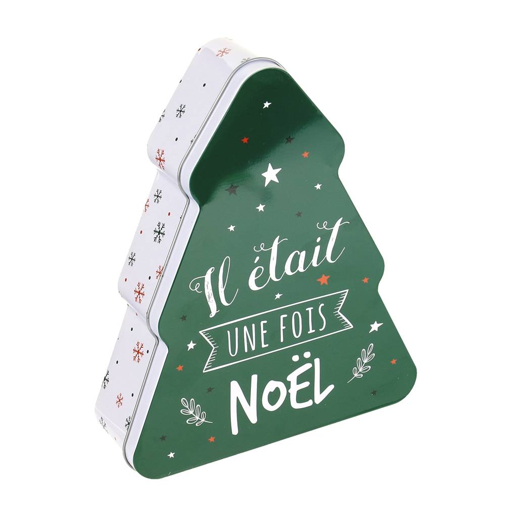Boite de noël forme sapin - L.15,8 x l.19,2 x H.5 cm - Image 4
