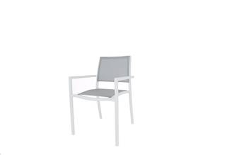 Ecloz - Fauteuil de jardin alu textilène blanc Haby ECLOZ