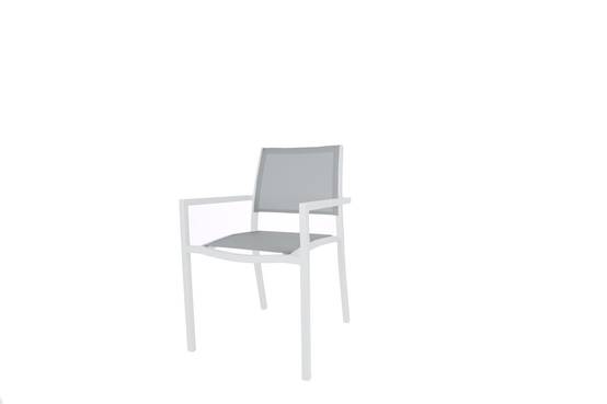 Ecloz - Fauteuil de jardin alu textilène blanc Haby ECLOZ - Image 1