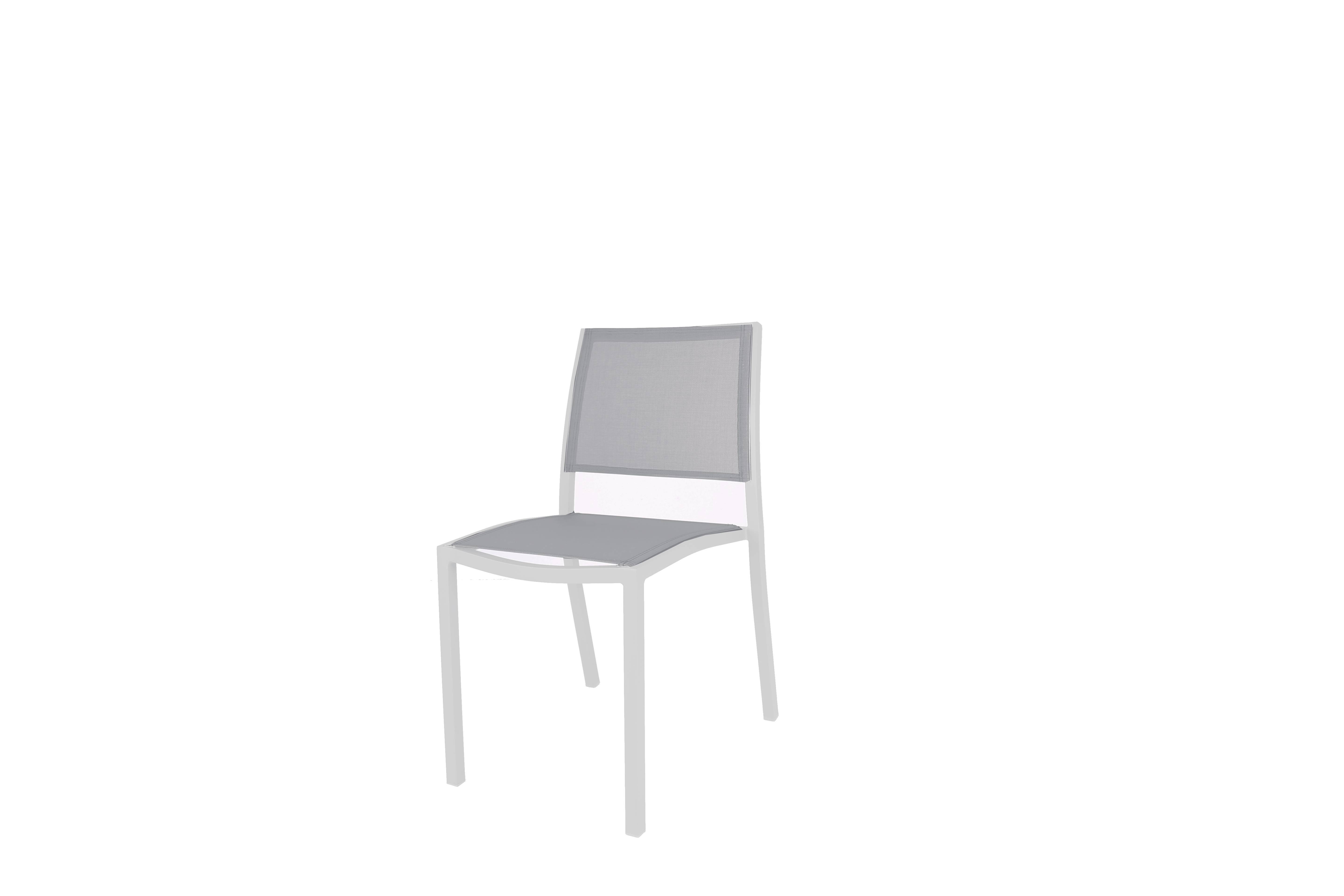 Ecloz - Chaise Haby Alu Text Blanche - ECLOZ
