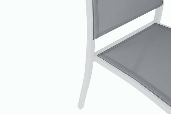 Ecloz - Chaise Haby Alu Text Blanche - ECLOZ - Image 3