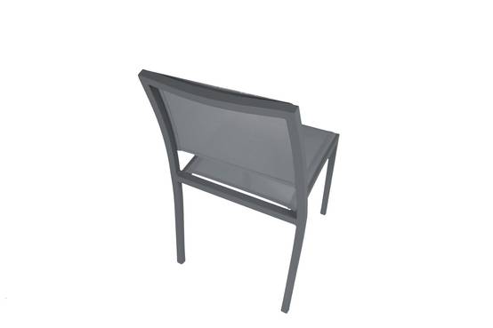 Ecloz - Chaise Haby Alu Textilène Anthracite - ECLOZ - Image 2