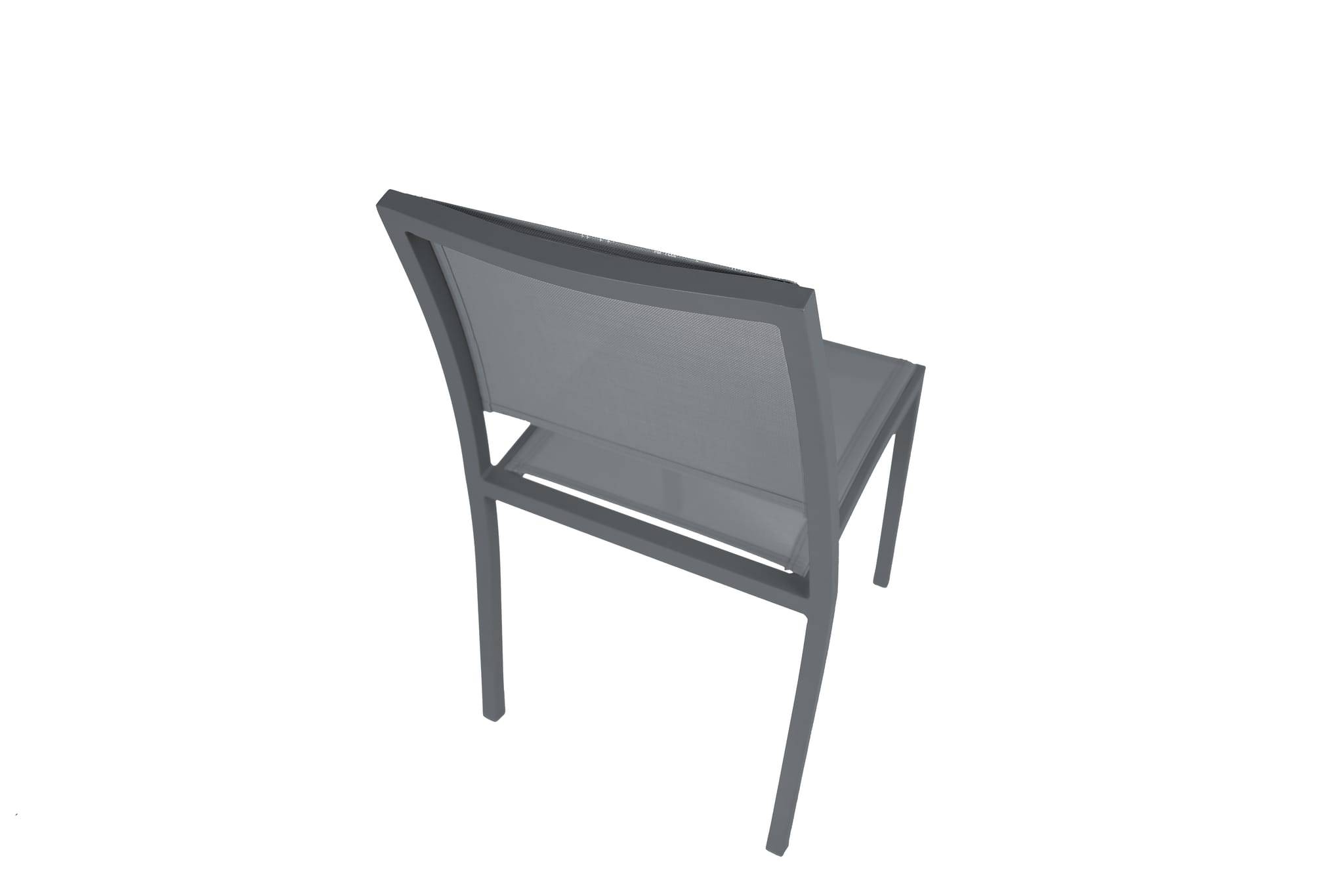 Ecloz - Chaise Haby Alu Textilène Anthracite - ECLOZ - Image 2