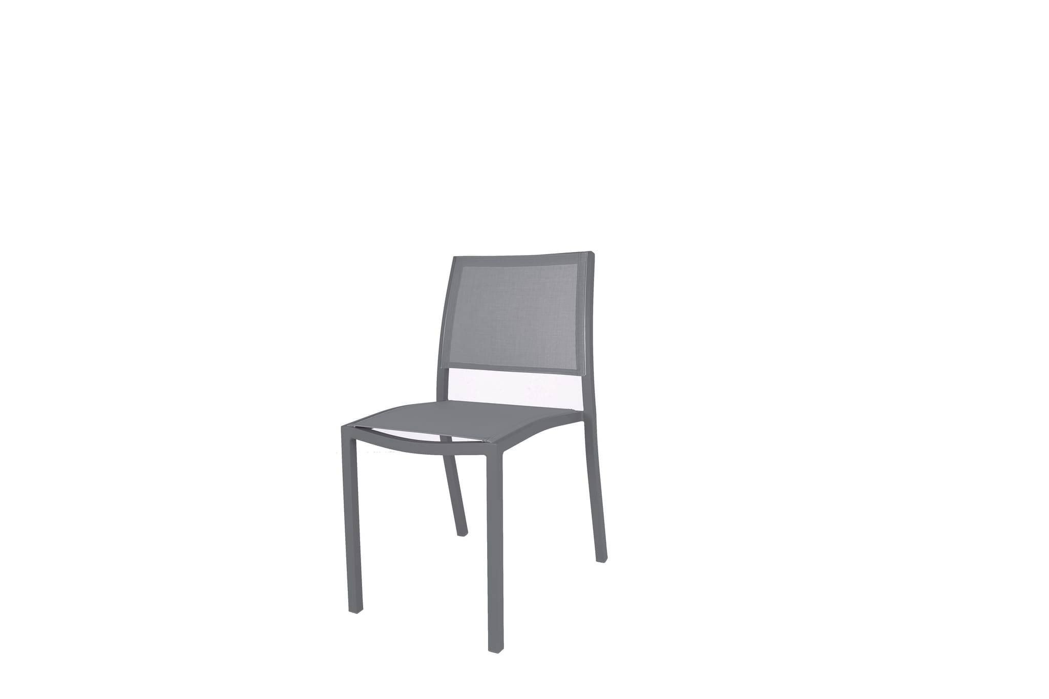 Ecloz - Chaise Haby Alu Textilène Anthracite - ECLOZ - Image 4