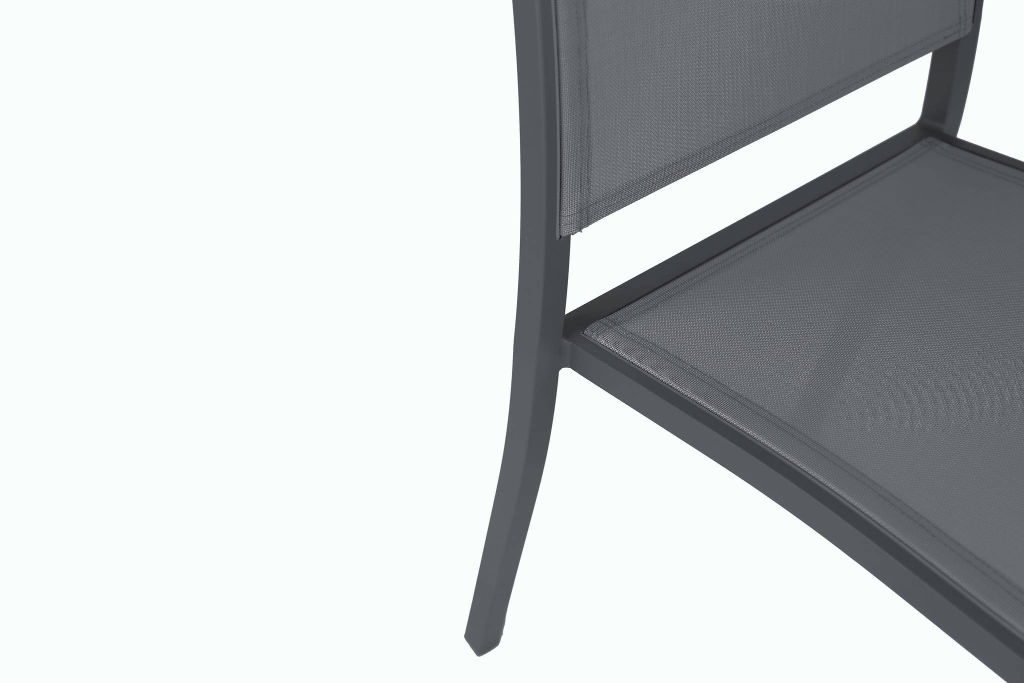 Ecloz - Chaise Haby Alu Textilène Anthracite - ECLOZ - Image 3
