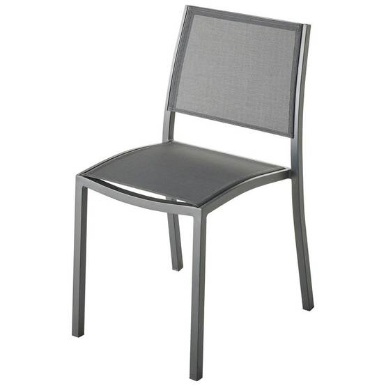 Ecloz - Chaise Haby Alu Textilène Anthracite - ECLOZ - Image 1