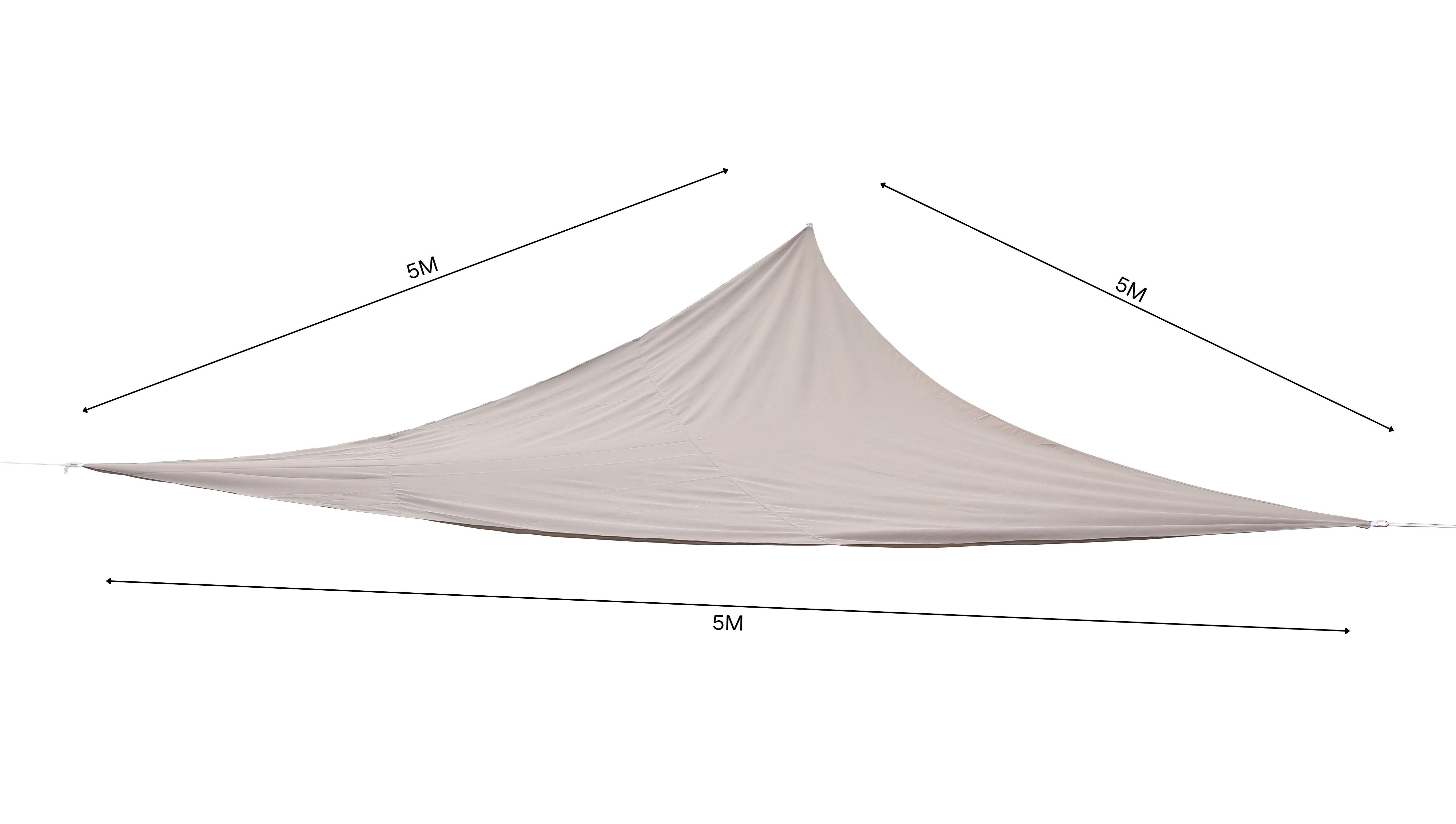 Ecloz - Voile d'ombrage imperméable triangle polyester taupe 5m ECLOZ - Image 2