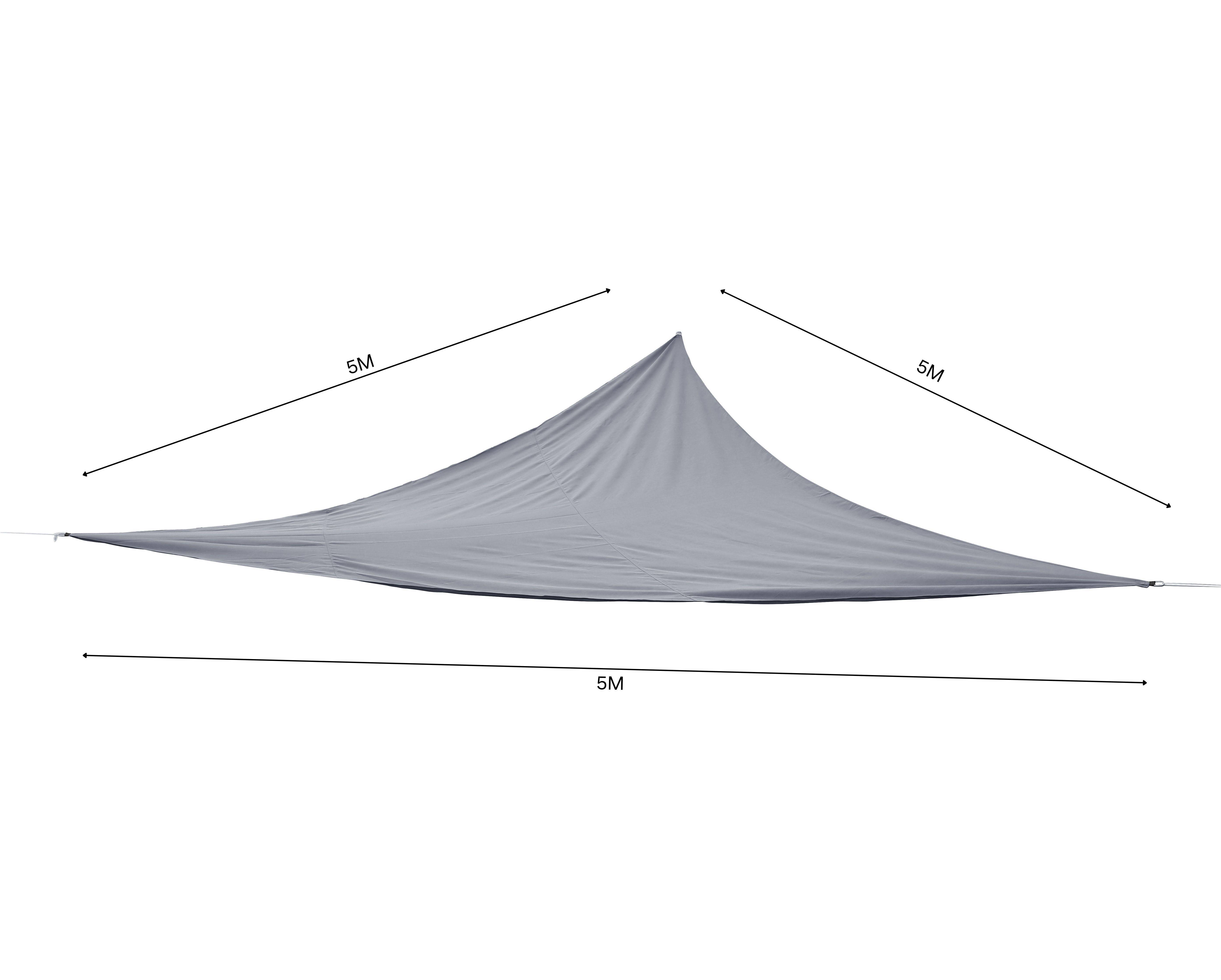 Ecloz - Voile d'ombrage imperméable triangle polyester anthracite 5m ECLOZ - Image 2