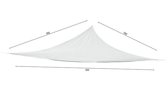 Ecloz - Voile d'ombrage imperméable triangle polyester natural 5m ECLOZ - Image 2