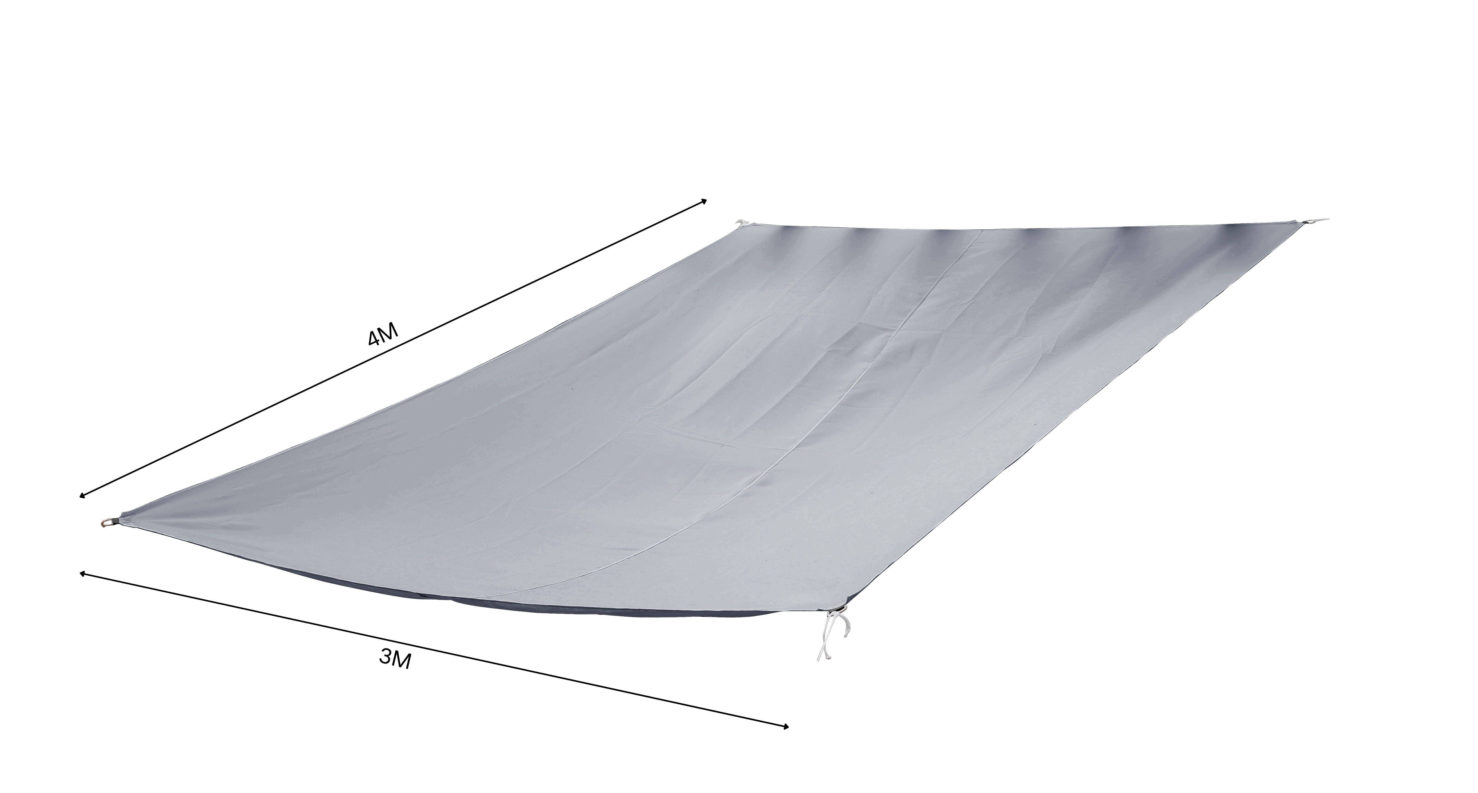 Ecloz - Voile d'ombrage imperméable rectangle polyester anthracite 3x4m ECLOZ - Image 2