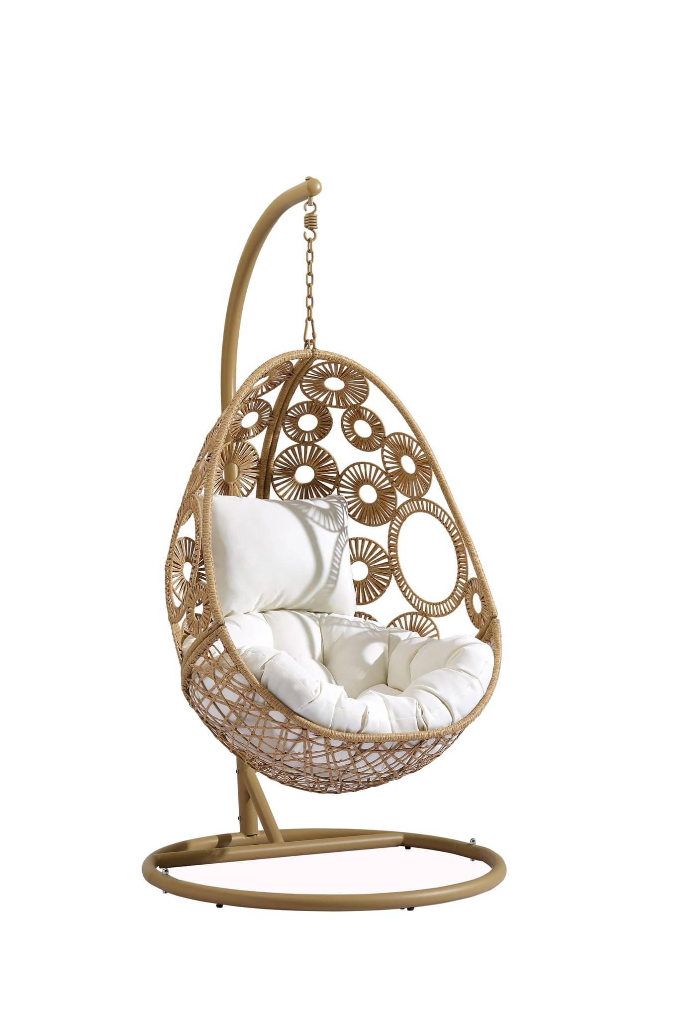 Ecloz - Fauteuil oeuf suspendu de jardin acier cordage naturel Déco ECLOZ - Image 6