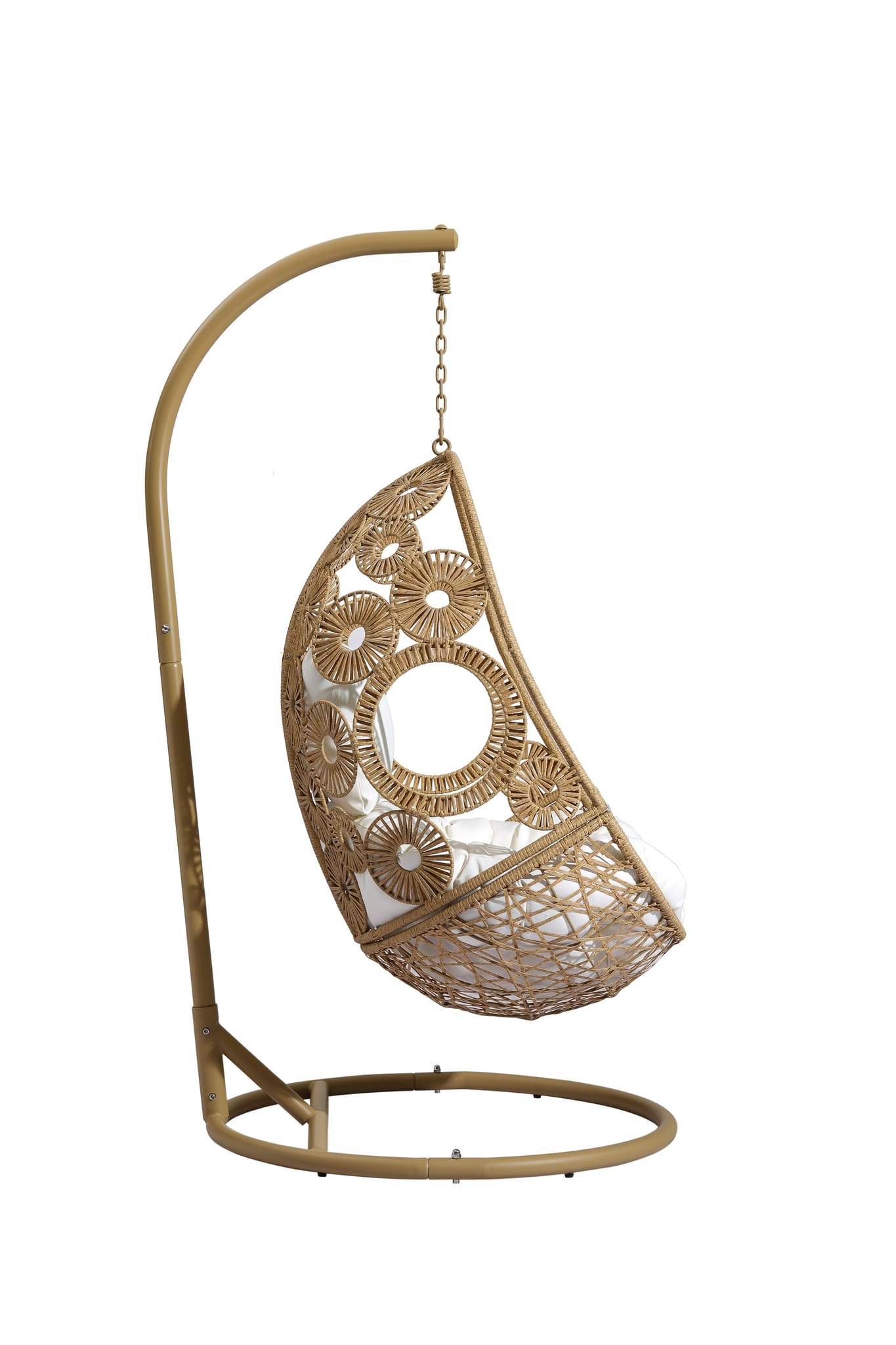 Ecloz - Fauteuil oeuf suspendu de jardin acier cordage naturel Déco ECLOZ - Image 4
