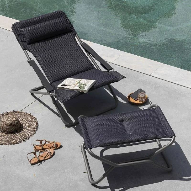 Lafuma-Mobilier - Transat de Jardin acier Be Comfort dark grey Transabed Lafuma Mobilier - Image 5
