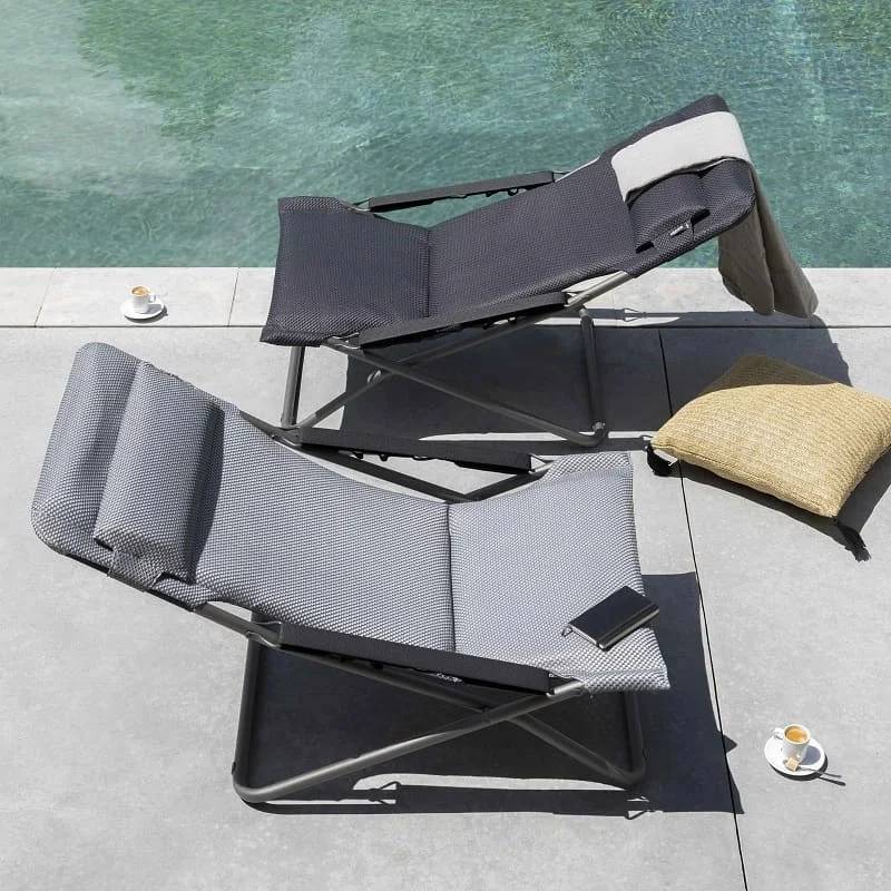 Lafuma-Mobilier - Transat de Jardin acier Be Comfort dark grey Transabed Lafuma Mobilier - Image 8