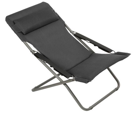 Lafuma-Mobilier - Transat de Jardin acier Be Comfort dark grey Transabed Lafuma Mobilier - Image 1