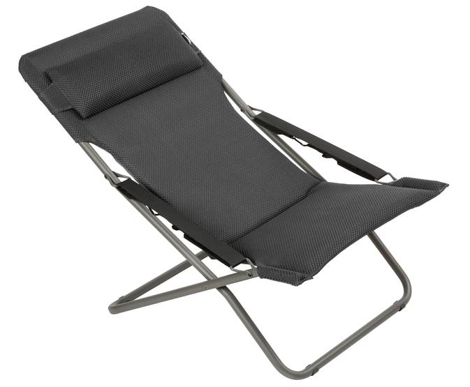 Lafuma-Mobilier - Transat de Jardin acier Be Comfort dark grey Transabed Lafuma Mobilier - Image 1