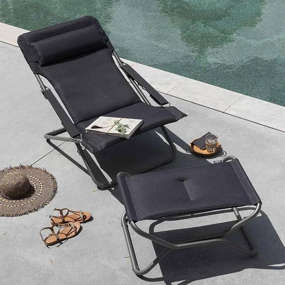 Lafuma-Mobilier - Repose Pieds acier batyline dark grey Next Be Comfort Lafuma Mobilier - Image 8