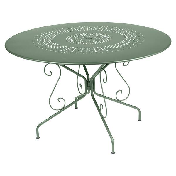 Fermob - Table de jardin ronde acier cactus 6 personnes Montmartre Fermob