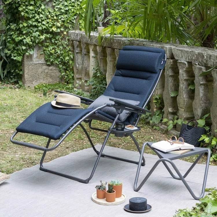Lafuma-Mobilier - Fauteuil de jardin acier bleu encre Futura Be Comfort Lafuma Mobilier - Image 7