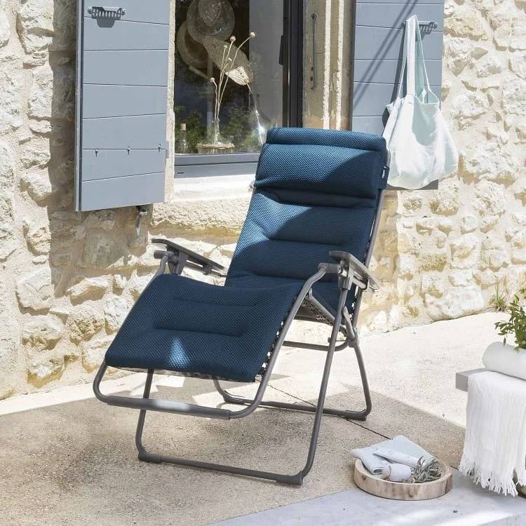 Lafuma-Mobilier - Fauteuil de jardin acier bleu encre Futura Be Comfort Lafuma Mobilier - Image 8