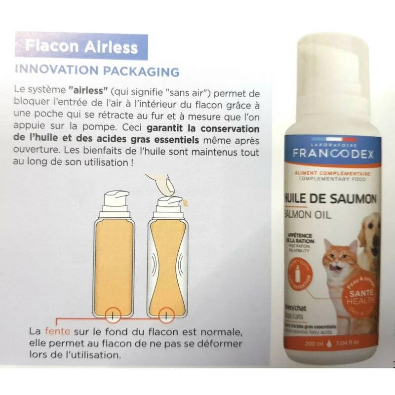 Francodex - Huile de saumon chien chat - FRANCODEX - Image 3