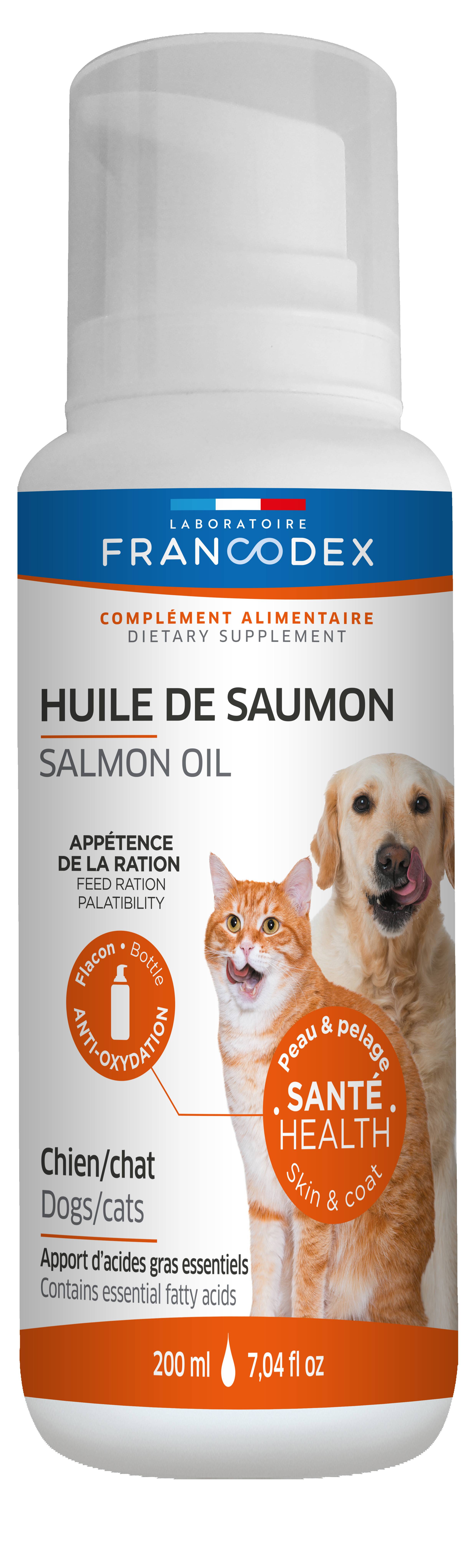 Francodex - Huile de saumon chien chat - FRANCODEX - Image 1