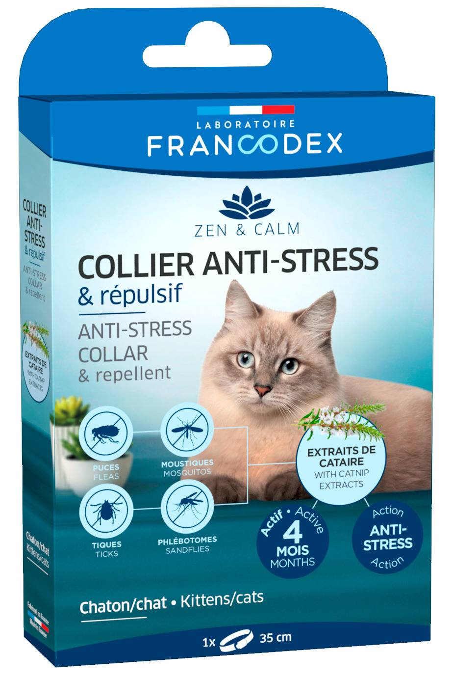 Francodex - Collier anti-stress et répulsif pour chaton et chat - Image 1