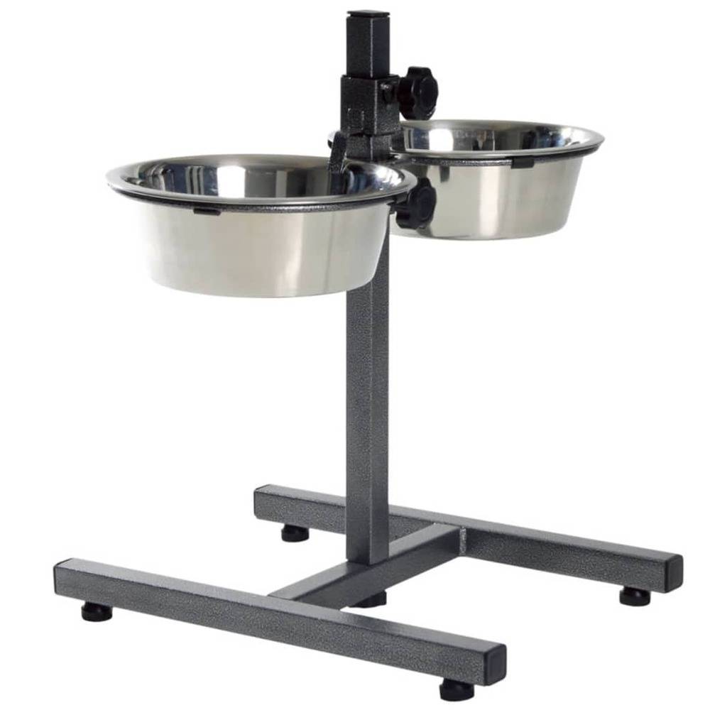 Jeu de Bols Support Réglable Métal Argent Ø 20 cm H 40 cm 3,6 L - TRIXIE - Image 2