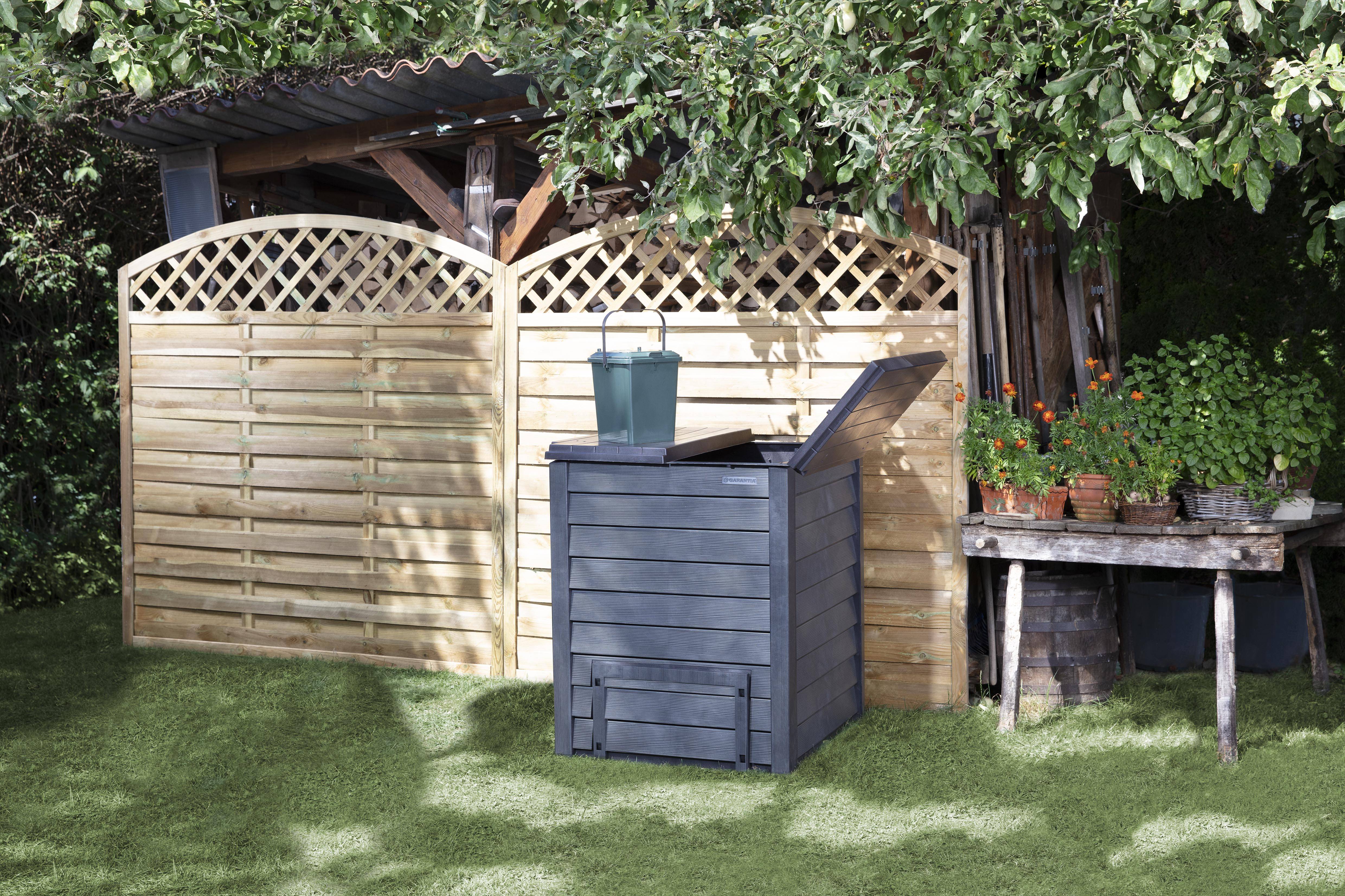 Garantia - Composteur Thermo-Wood 600 L brun anthracite L80 x l80 x H100 cm - Image 5
