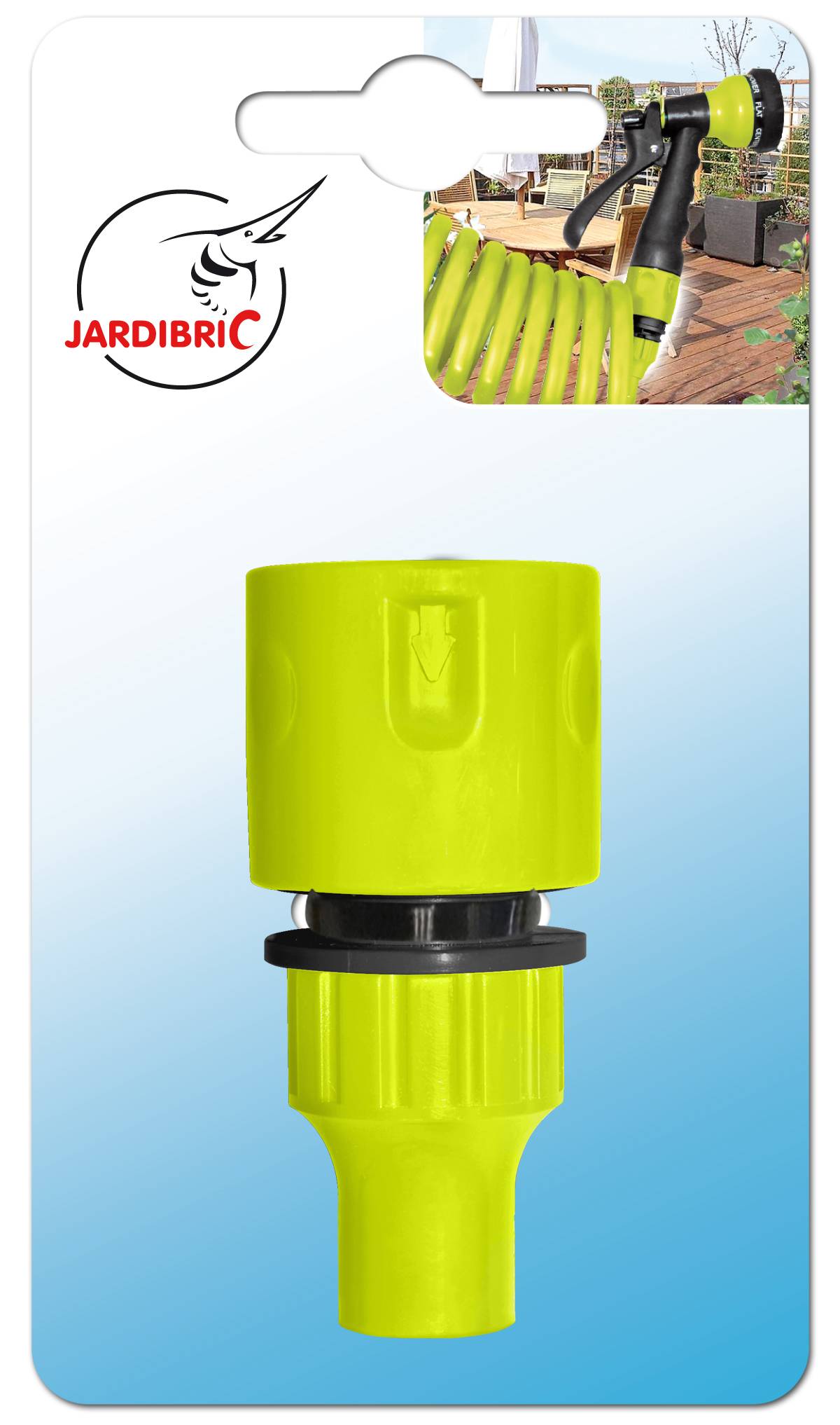 Jardibric - Raccord rapide tuyau plastique vert/taupe Ø 10 mm – JARDIBRIC - Image 2