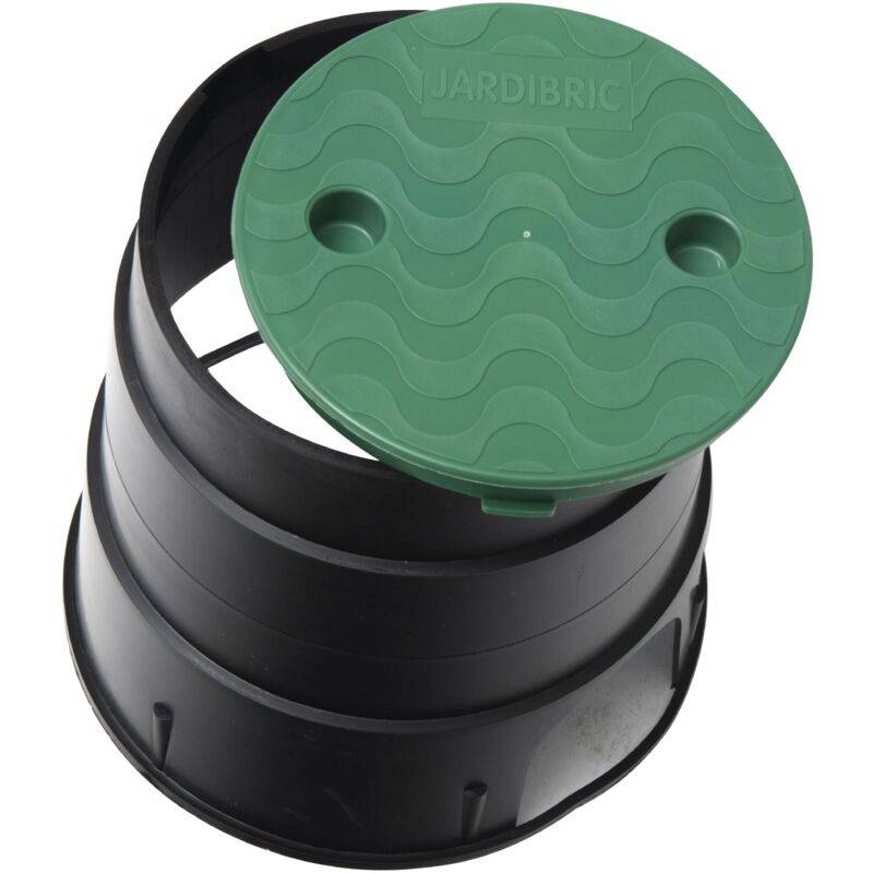 Jardibric - Regard de visite circulaire polypropylène noir et vert Ø 21 cm H 20 cm - JARDIBRIC - Image 3