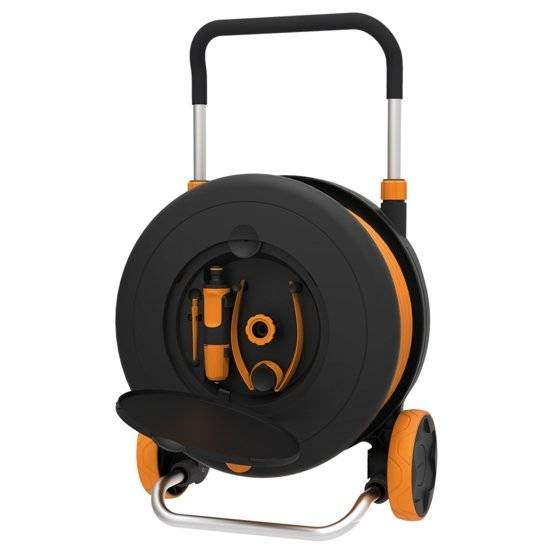 Fiskars - Dévidoir L sur roulettes avec tuyau 30 m + 1,5 m/ø13 mm - Image 1