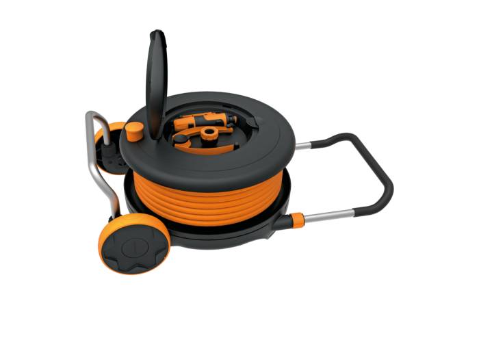 Fiskars - Dévidoir L sur roulettes avec tuyau 30 m + 1,5 m/ø13 mm - Image 3