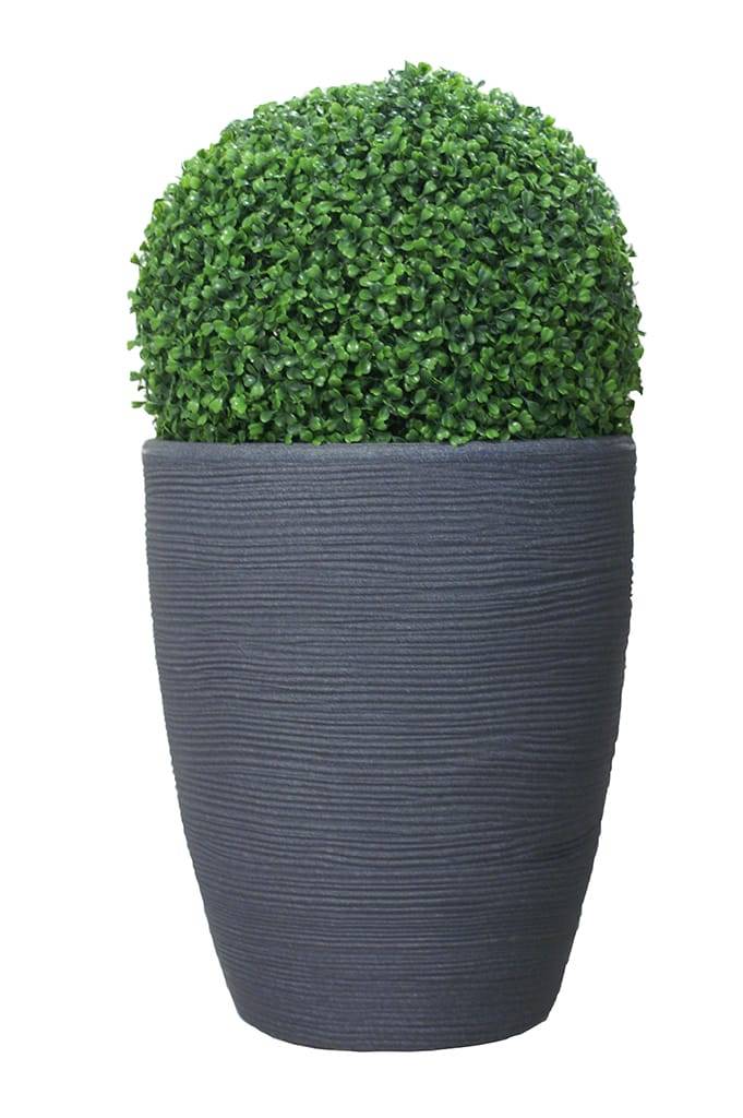 Chapelu Frères - Chapelu - Pot Minéral rond granit en polyéthylène Ø.30 x H.36 cm - Image 2