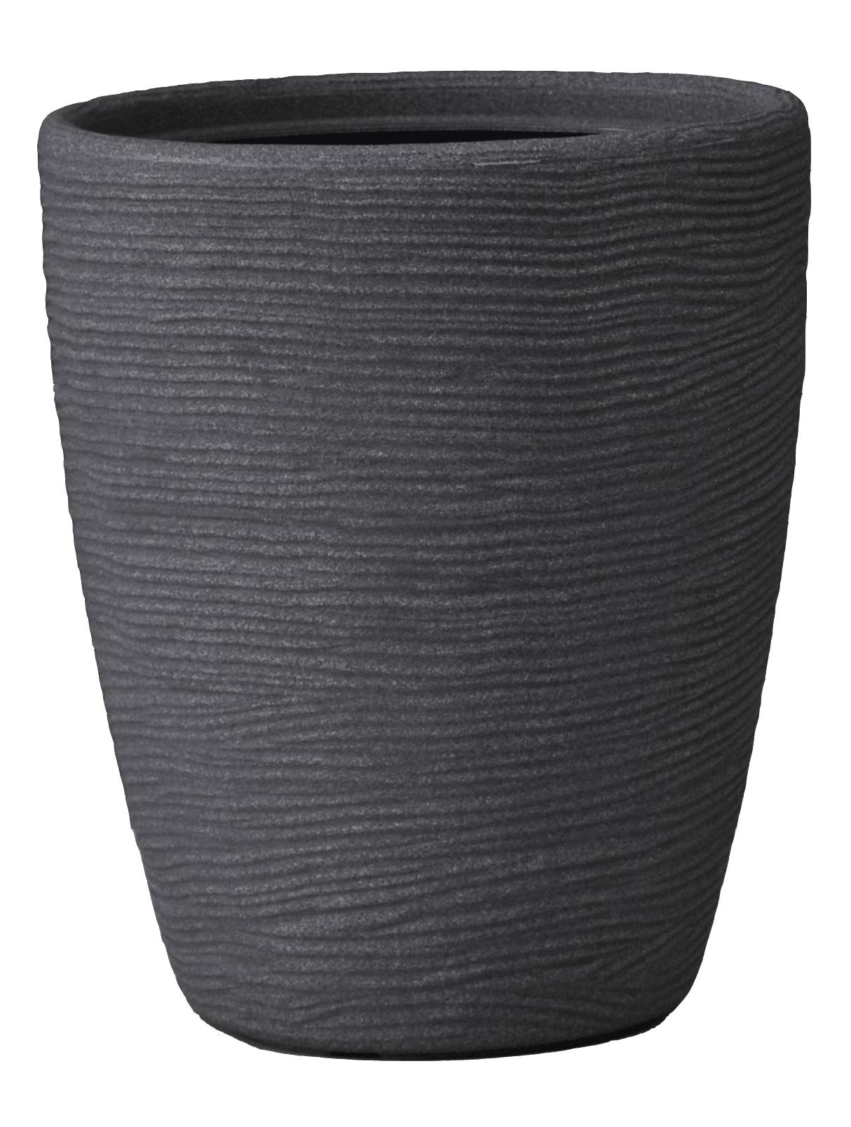 Chapelu Frères - Chapelu - Pot Minéral rond granit en polyéthylène Ø.30 x H.36 cm - Image 1