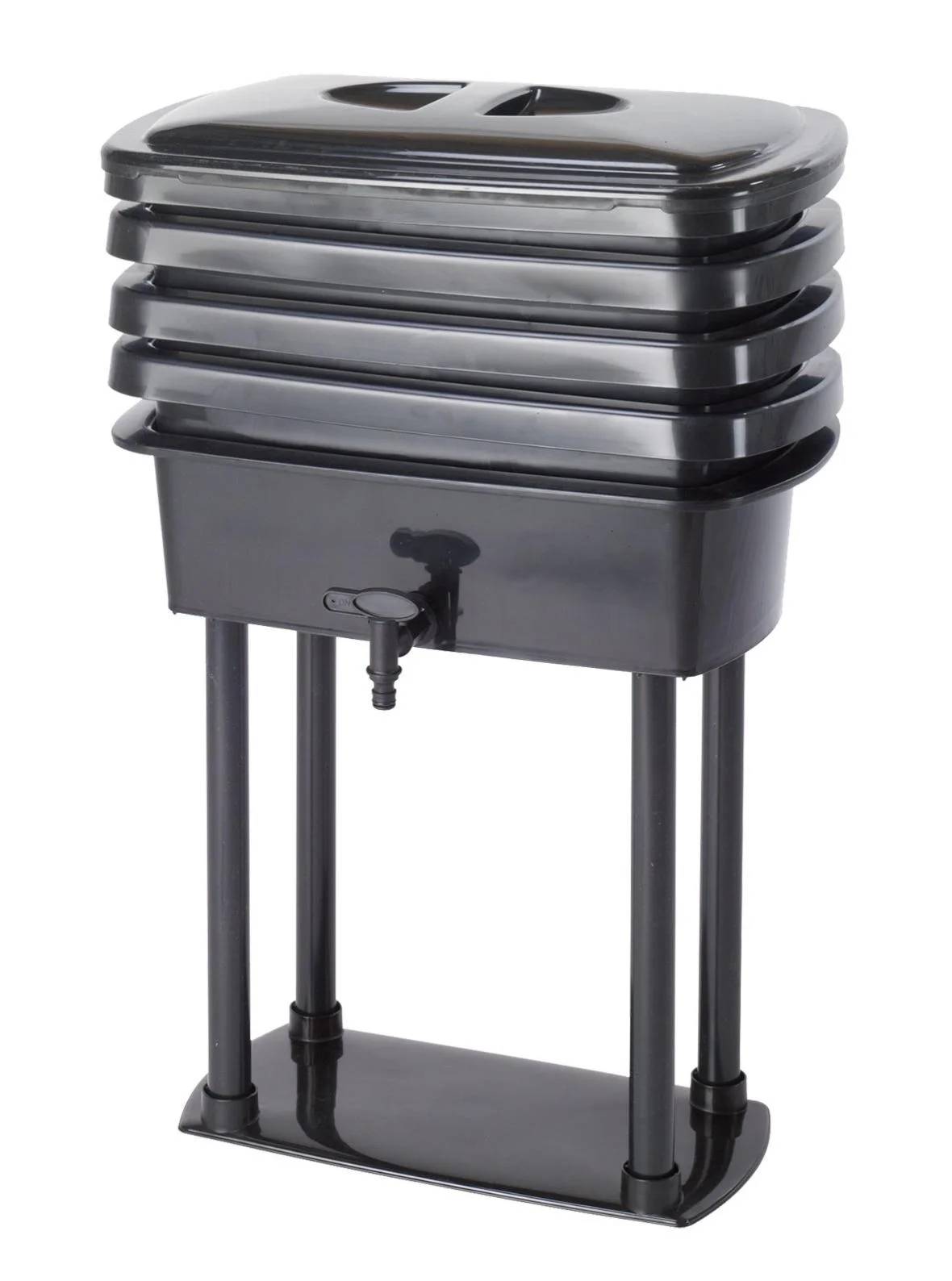 Belli - Lombricomposteur Noir 4 Bacs 32L – BELLIJARDIN - Image 1