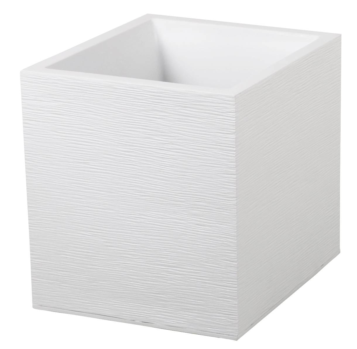 EDA Plastiques - Pot de fleurs carré graphit blanc L39.5 x l39.5 x H43.5 cm - Image 8
