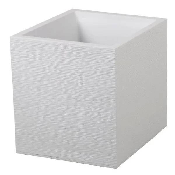 EDA Plastiques - Pot de fleurs carré graphit blanc L39.5 x l39.5 x H43.5 cm - Image 13