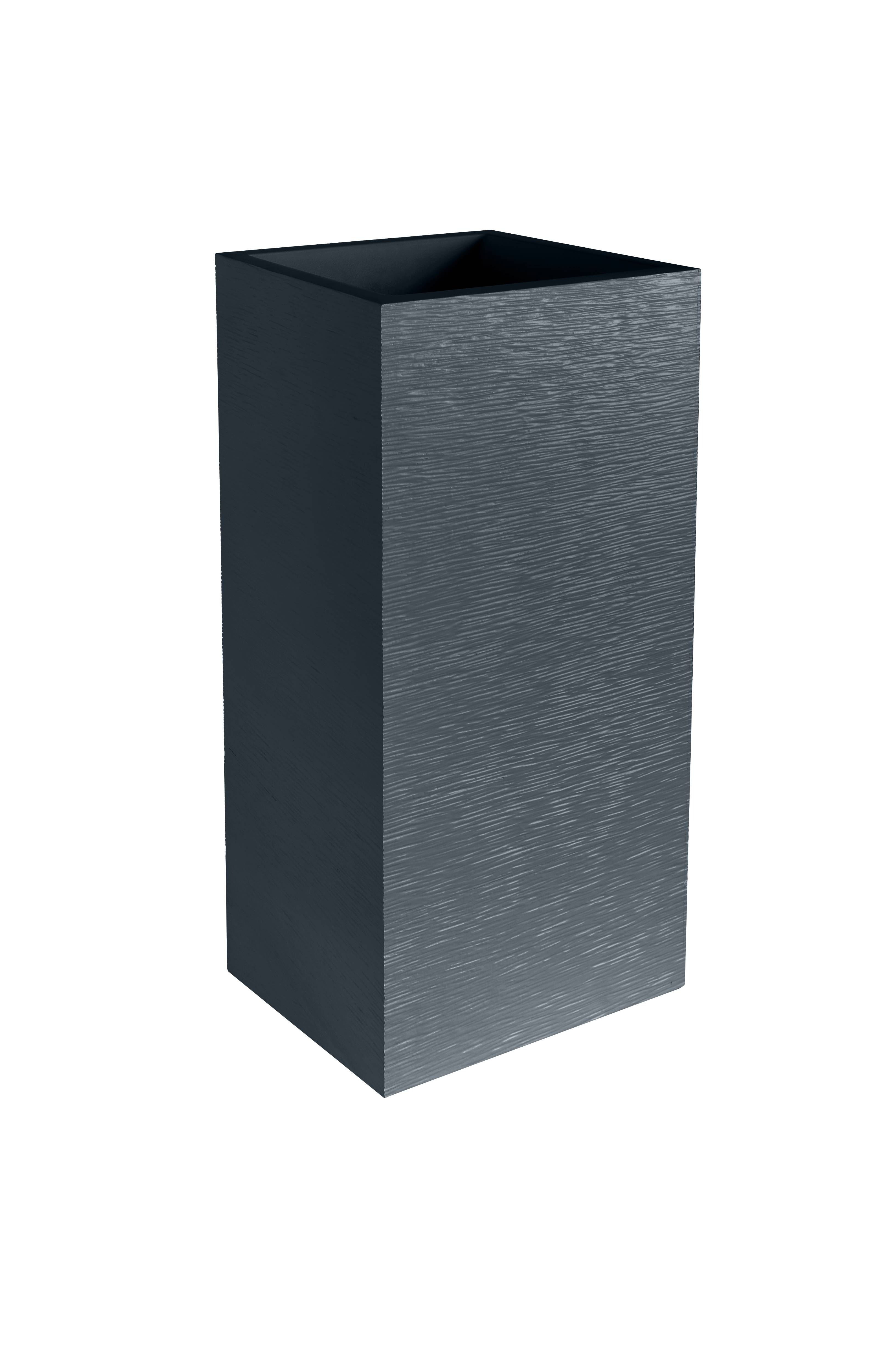 EDA Plastiques - Pot De Fleurs Carré Haut Polypropylène Gris Anthracite 31 L - EDA - Image 7