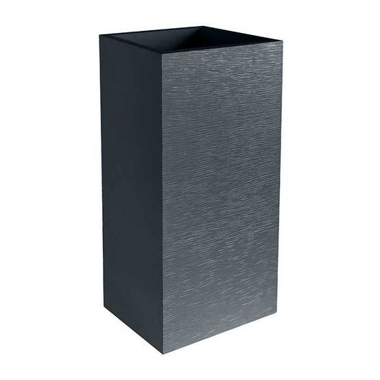 EDA Plastiques - Pot De Fleurs Carré Haut Polypropylène Gris Anthracite 31 L - EDA - Image 9
