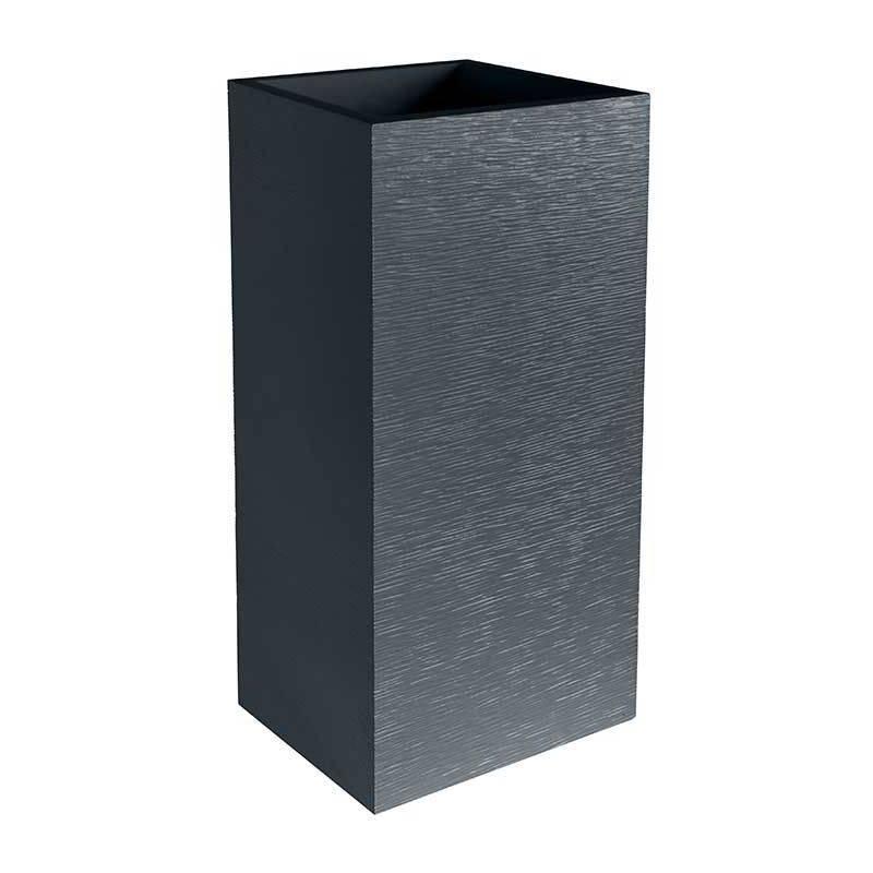 EDA Plastiques - Pot De Fleurs Carré Haut Polypropylène Gris Anthracite 31 L - EDA - Image 9