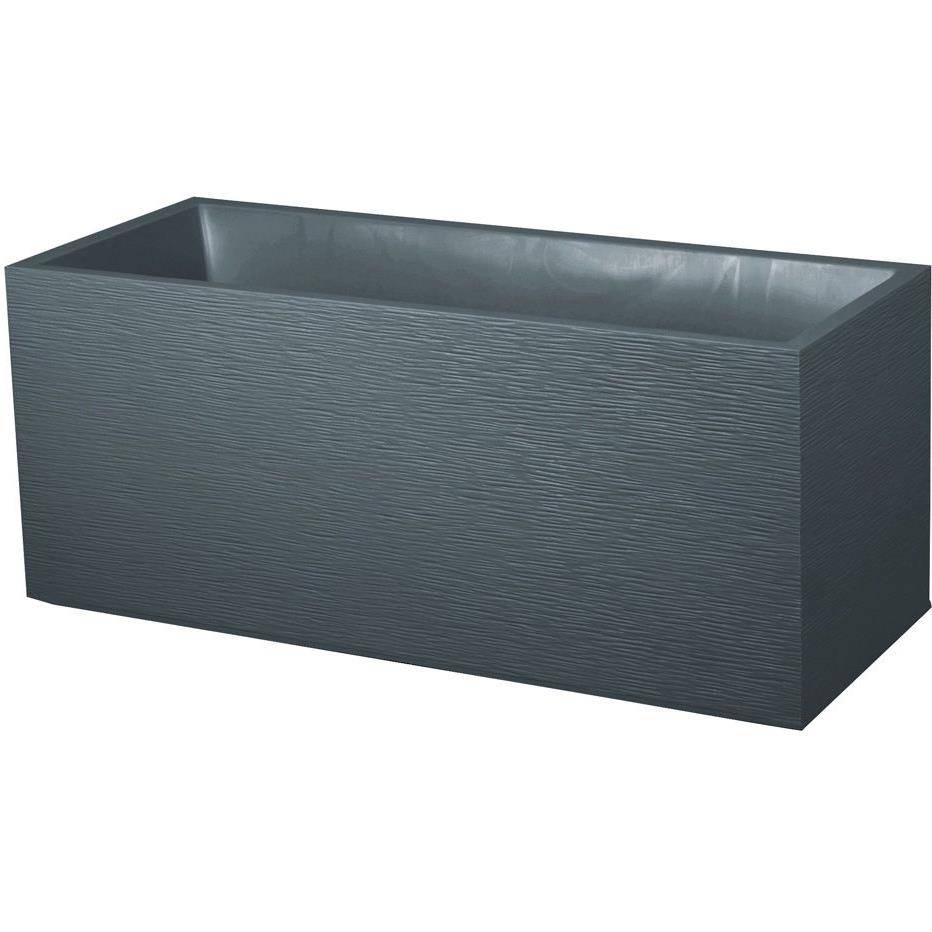 EDA Plastiques - Jardinière Graphit résine L99.5 H43 blanc - Image 7