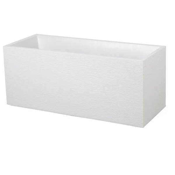 EDA Plastiques - Jardinière rectangulaire graphit blanc L99.5 x l39.5 x H43.5 cm - Image 11