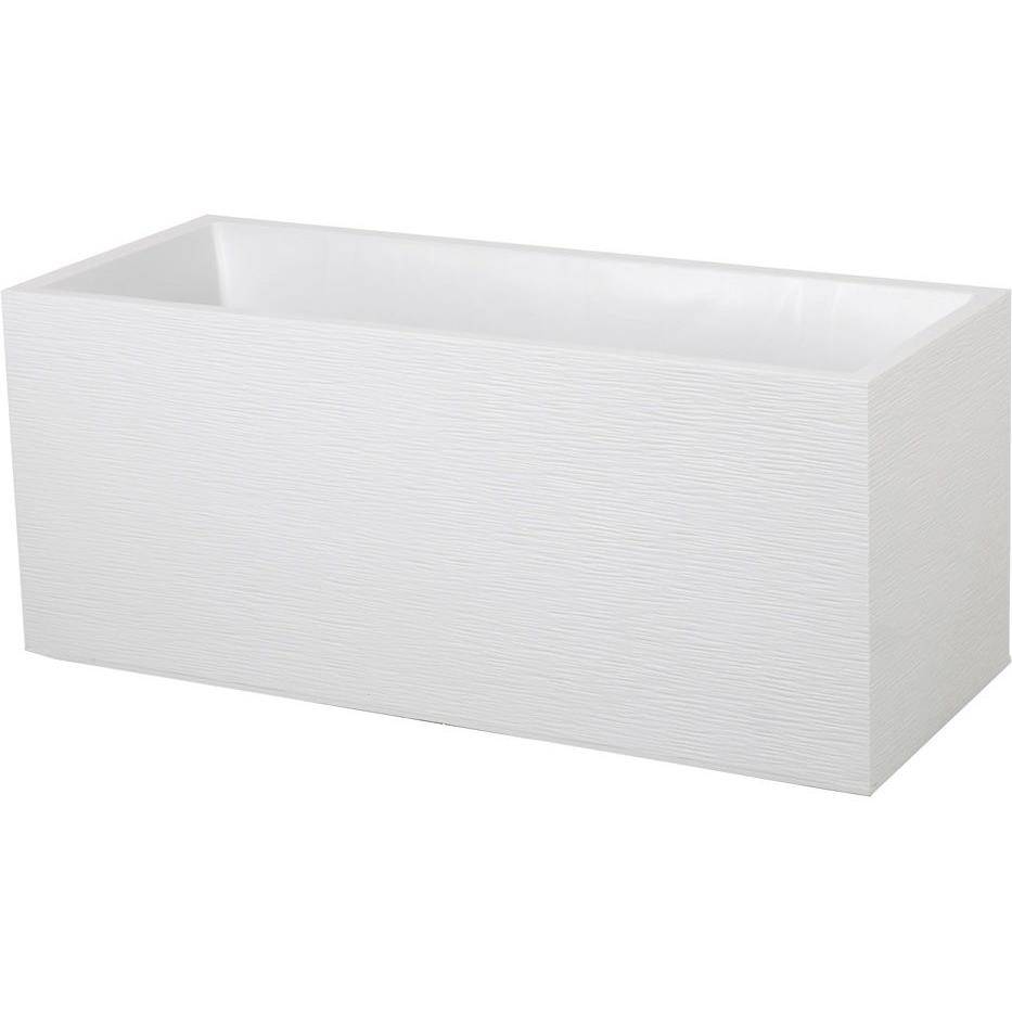EDA Plastiques - Jardinière rectangulaire graphit blanc L99.5 x l39.5 x H43.5 cm - Image 6