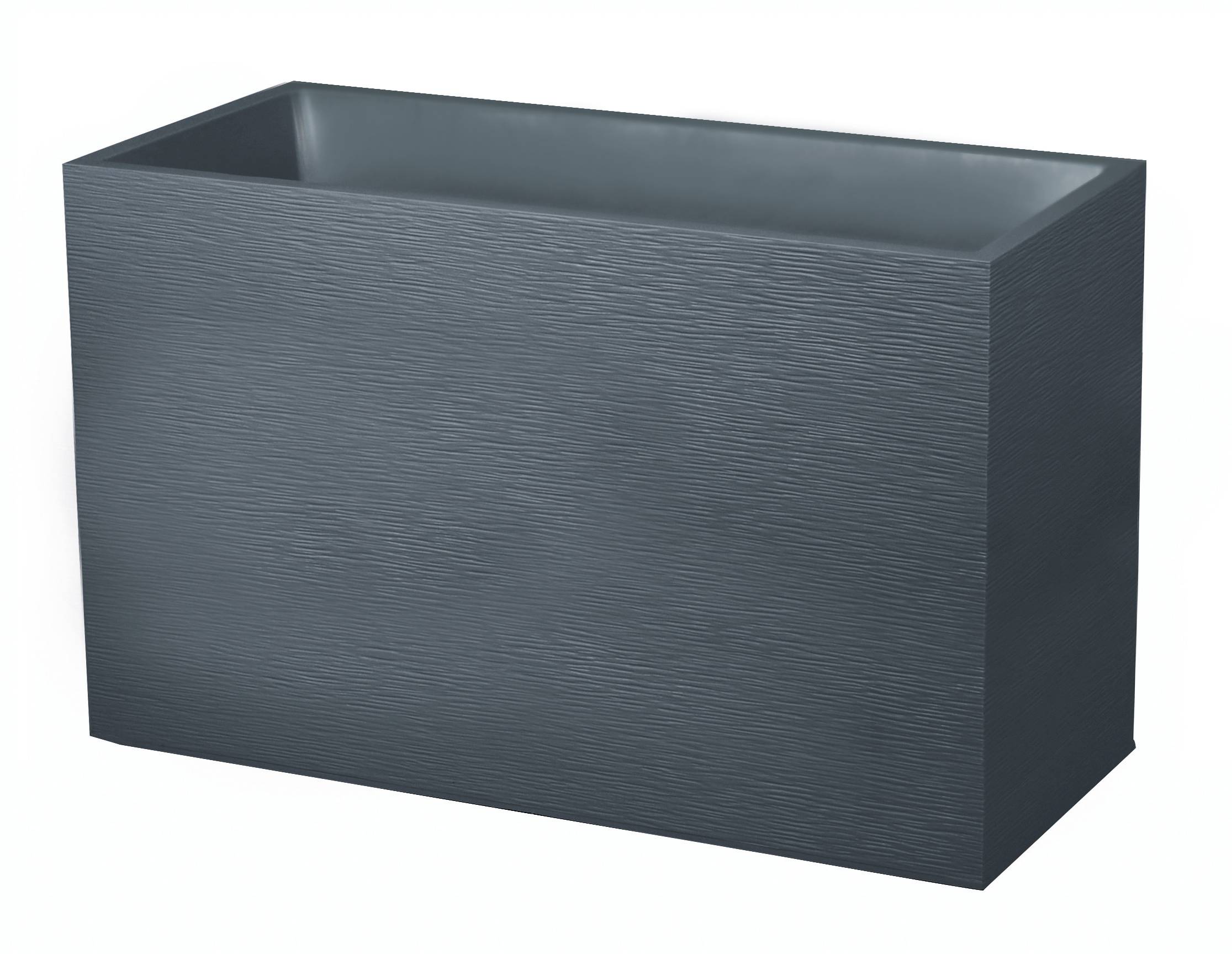 EDA Plastiques - Muret rectangulaire Graphit Gris L.99,5 x l.39,5 x H.60 cm