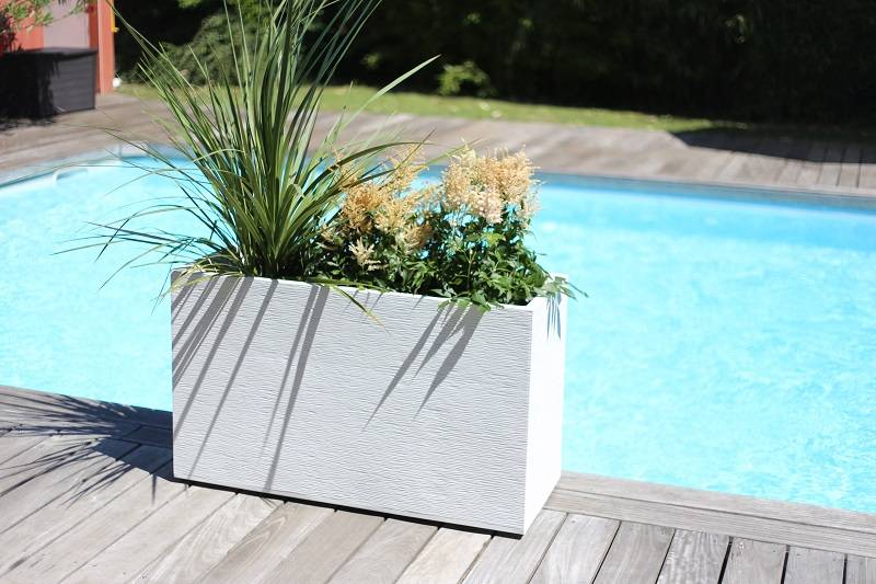 EDA Plastiques - Muret Graphit résine L99.5 H60 cm blanc - Image 5