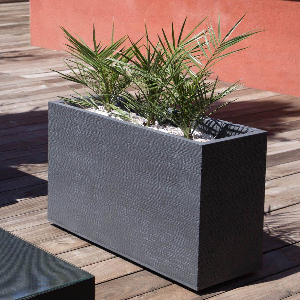 EDA Plastiques - EDA - Muret Graphit Loft plastique anthracite - L.78,5 x H.60 cm - Image 5