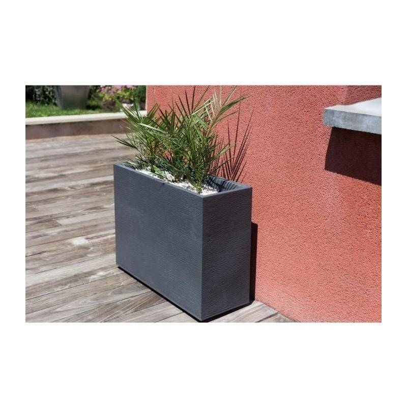 EDA Plastiques - EDA - Muret Graphit Loft plastique anthracite - L.78,5 x H.60 cm - Image 6